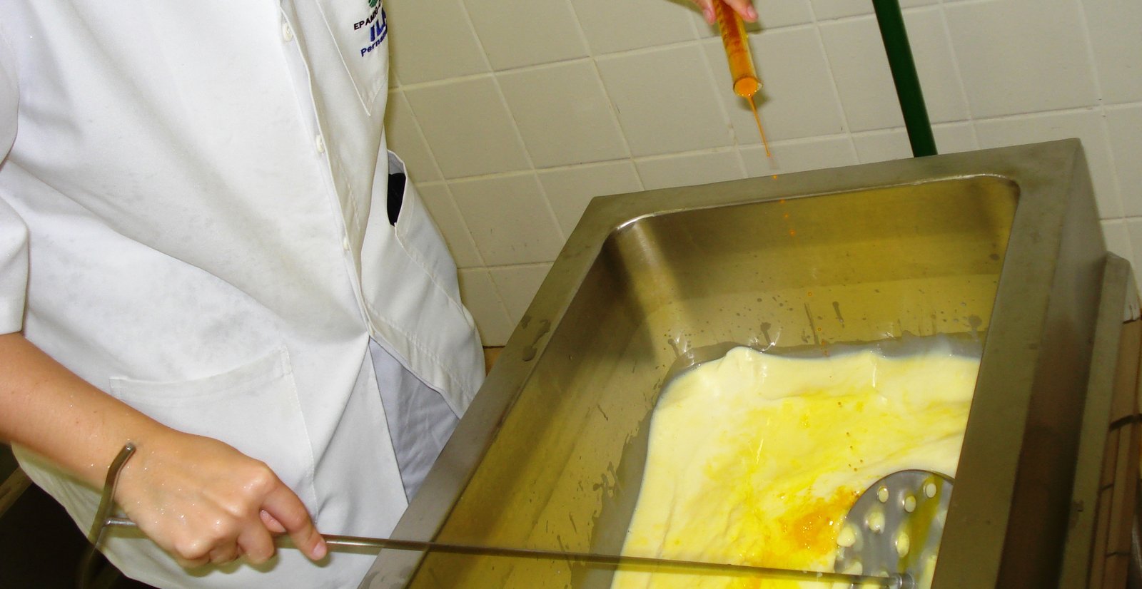 Adição de luteína ao queijo prato.