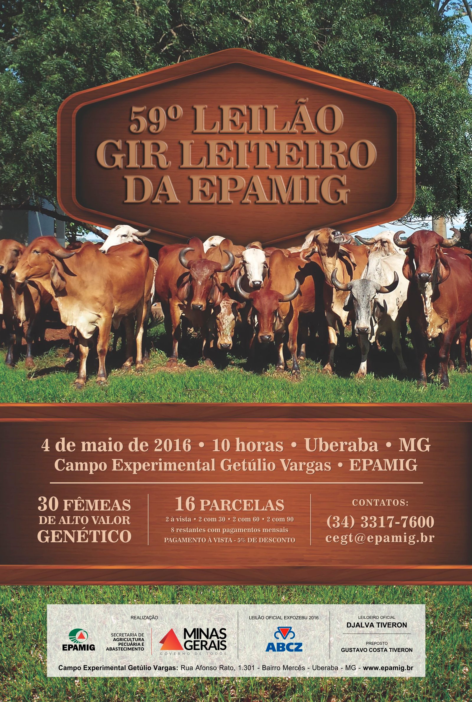 59º Leilão Gir Leiteiro - Divulgação