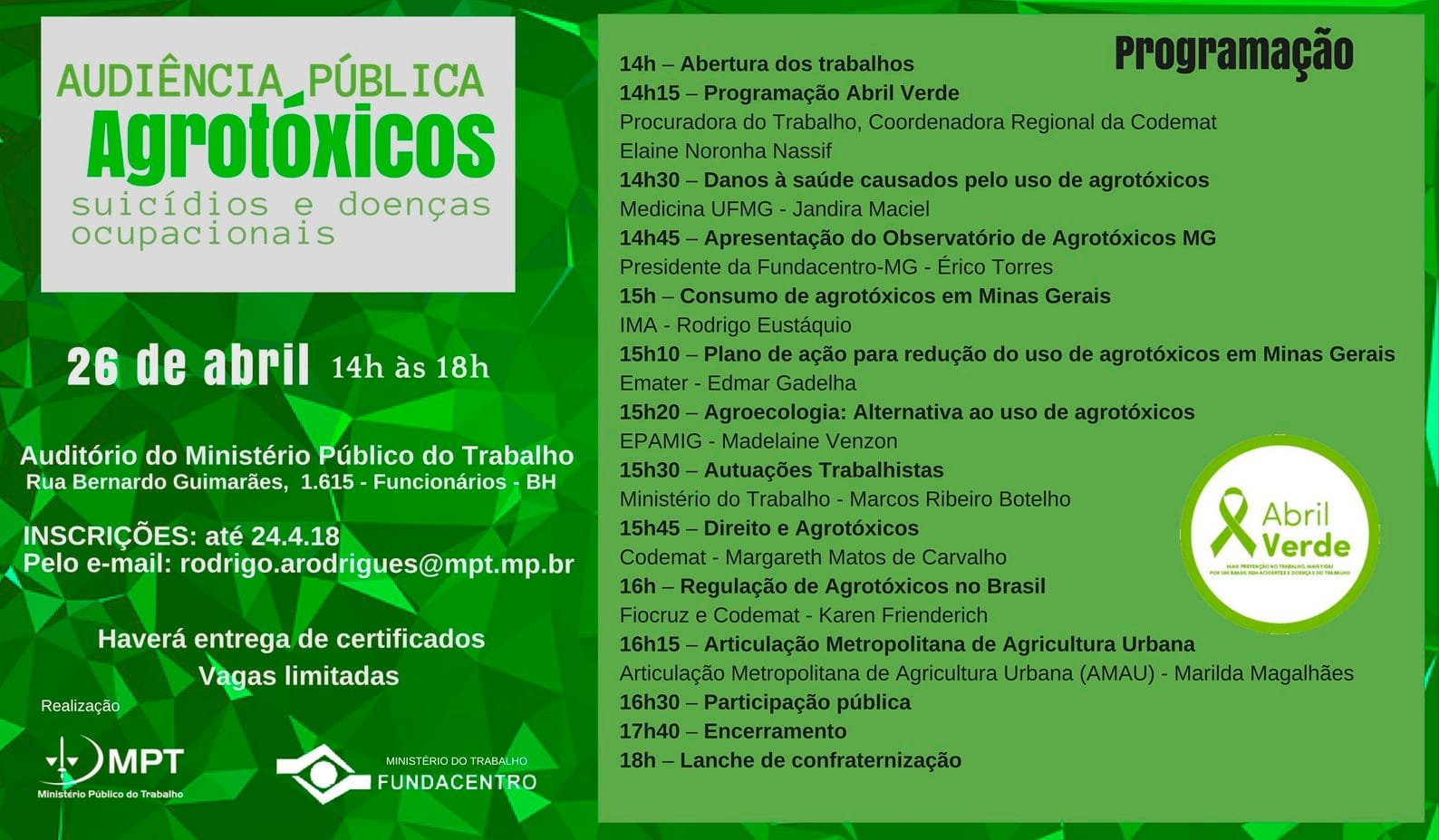 mala direta audiência agrotóxicos